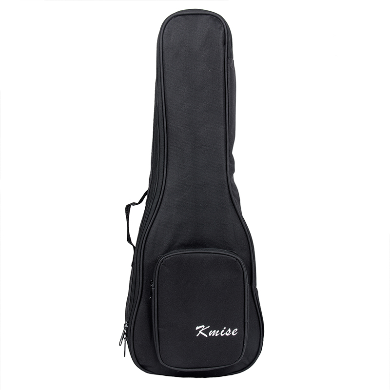 Kmise Bag Carring Case for 21 Inch Soprano Ukulele Acoustic Guitar Double Strap and Outer Pocket