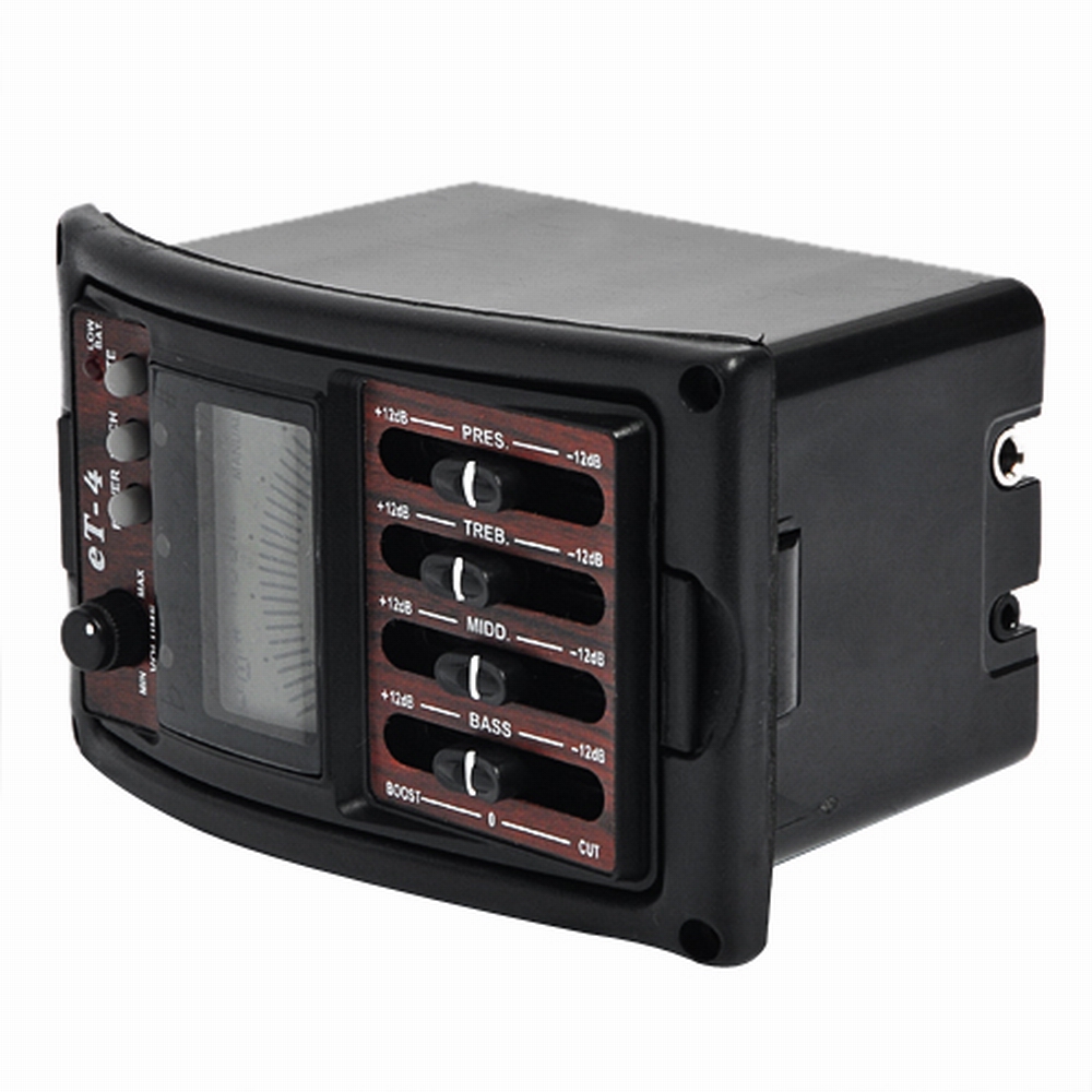 1pkg Martin Acoustic Guitar 4 Band Preamp Eq Piezo Pickup Tuner Et4(no