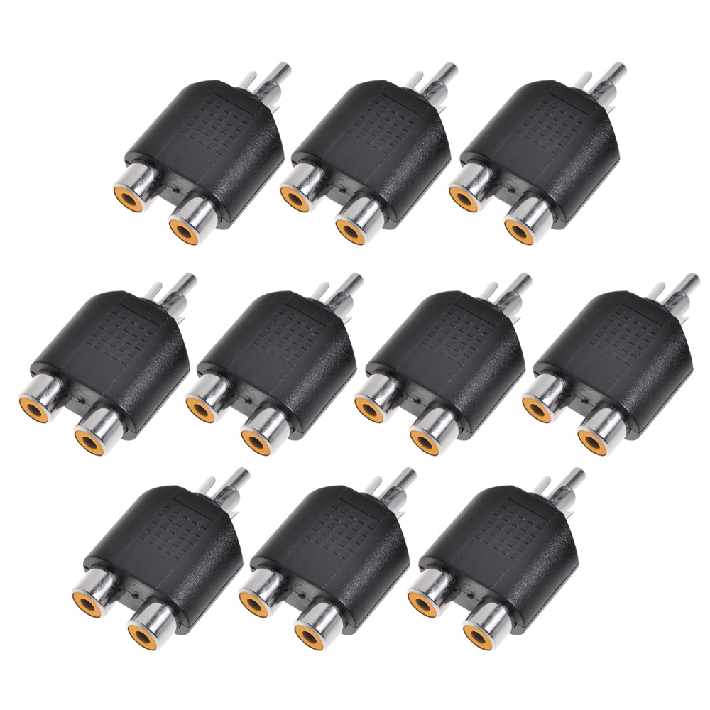 1PC Neue Nützliche Dual RCA Joiner Koppler Stecker Einzel RCA Buchse Auf Buchse Audio Vio AV