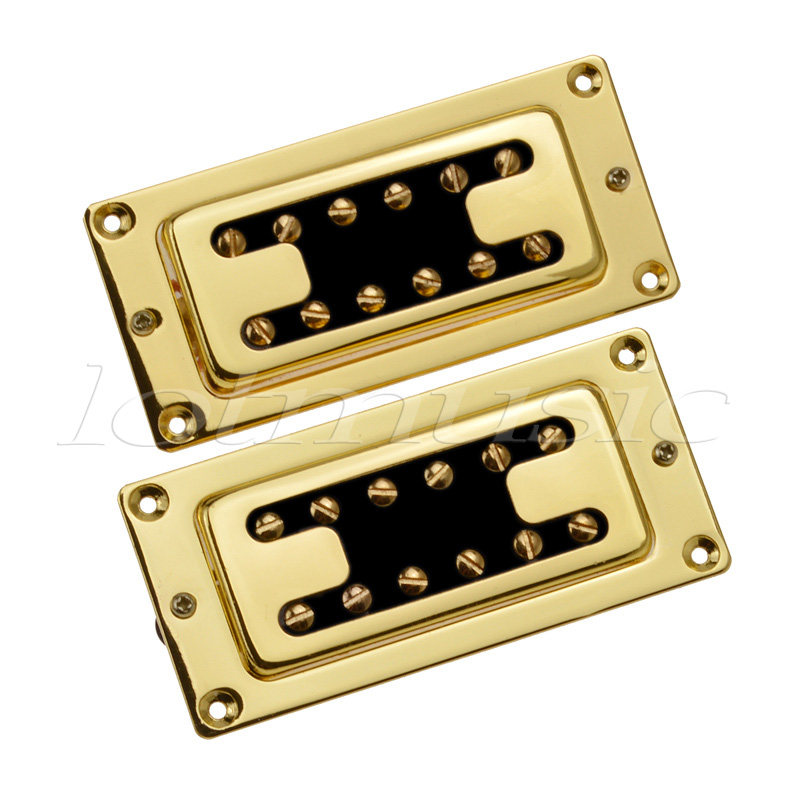 Gold Plated Electric Guitar Mini Humbucker Pickup Neck Bridge Set