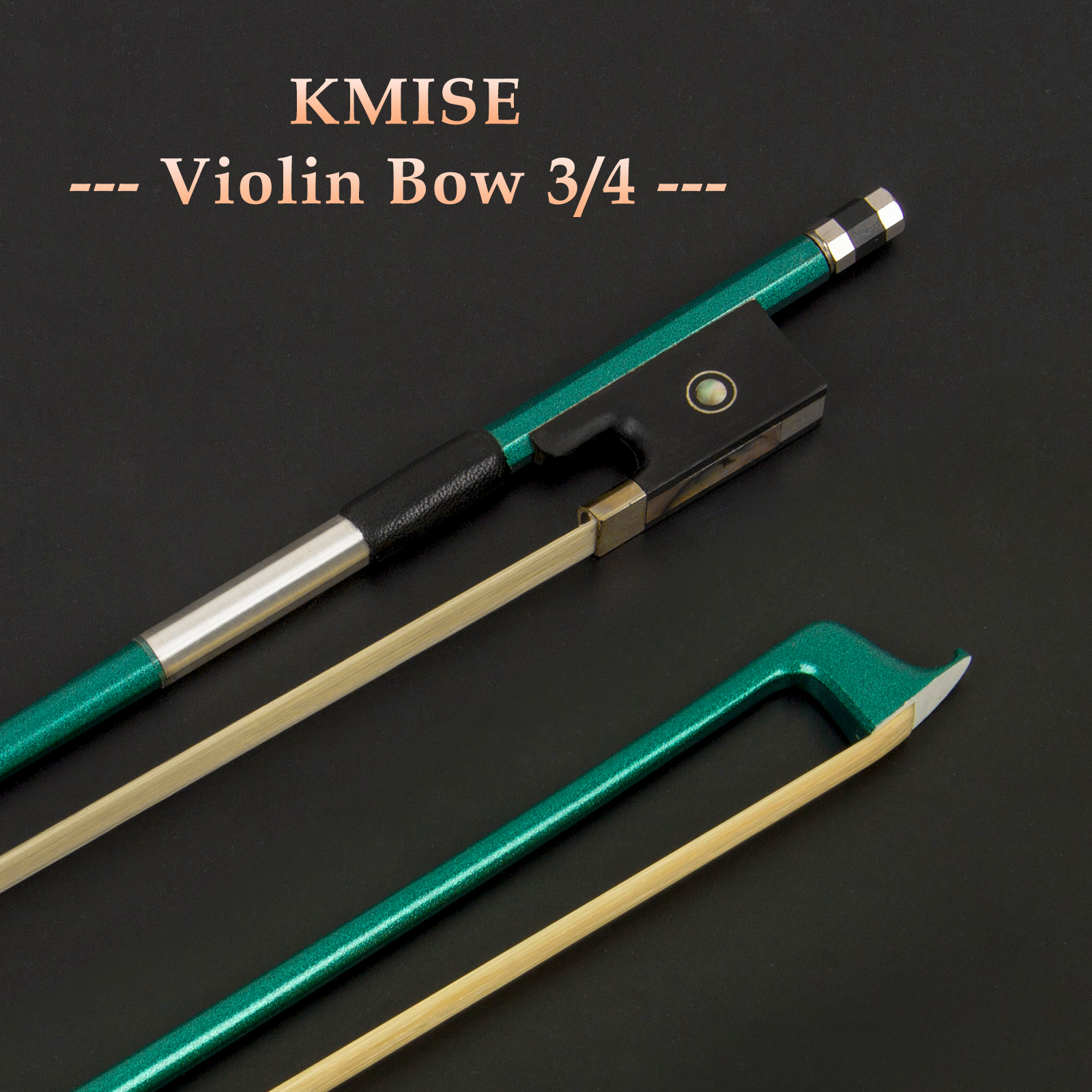 1pc High Quality Green Carbon Fiber Violin Bow Stunning Bow 3/4 Violin Bow 