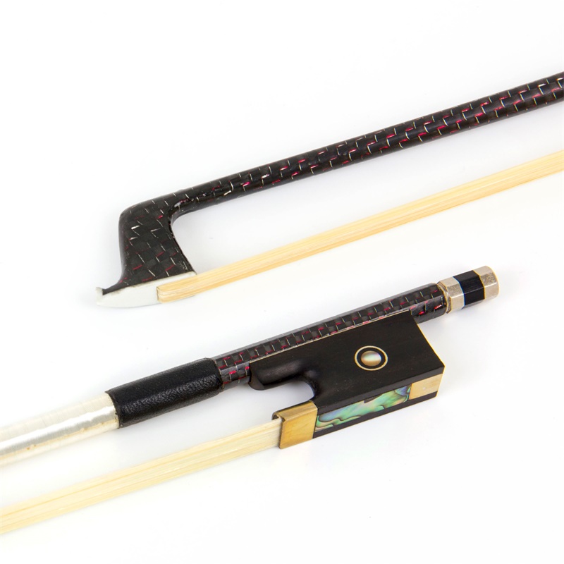 4/4 Carbon Fiber Cello Bow With Ebony Frog & Natural Mongolian Horse Hair - 27.5" Professional Quality