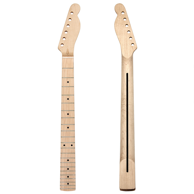 Kmise Electric Guitar Neck for Fender Tele Clear Satin Canada Maple 22