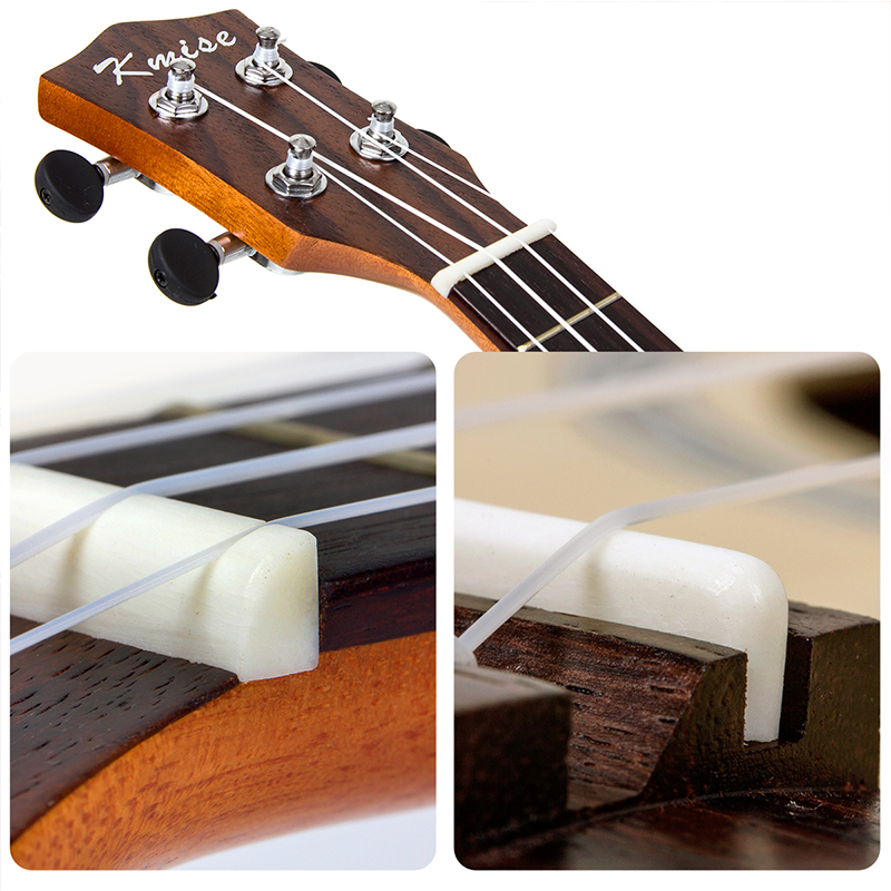 Kmise Concert Ukulele 23 inch 18 Frets Solid Spruce Closed Tuner