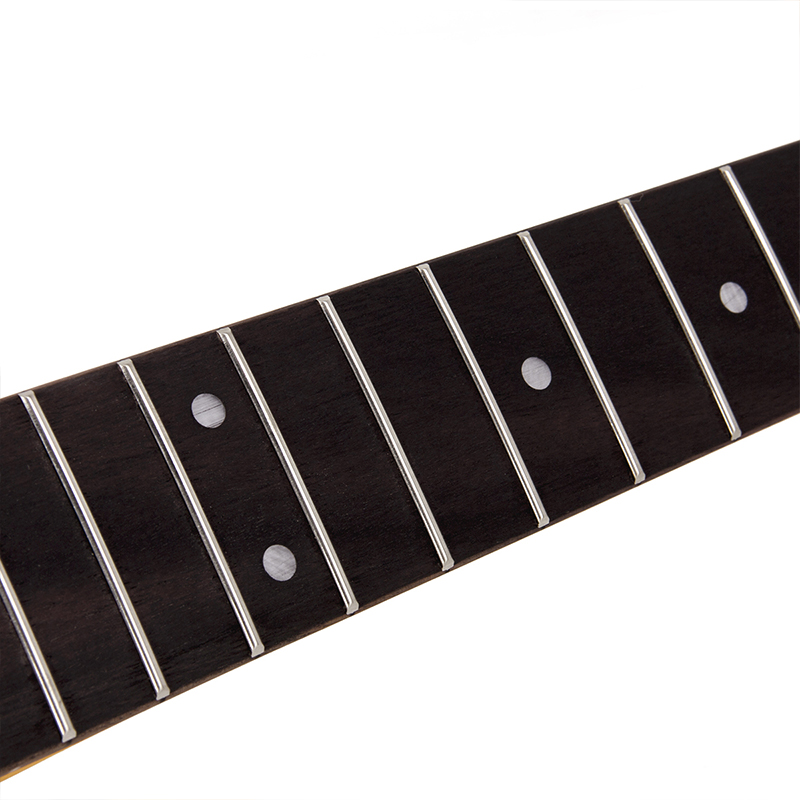 Kmise Electric Guitar Neck for Left Hand Fender Start Yellow Satin Canada Maple 22 Frets Dual