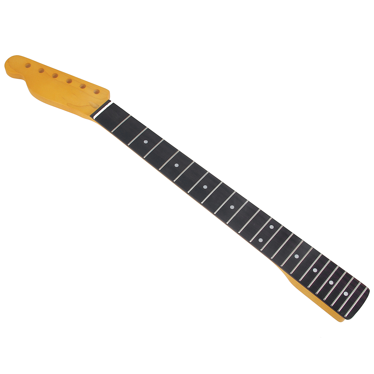 Kmise Electric Guitar Neck for Left Hand Fender Tele Clear Satin Canada Maple 22 Frets Dual
