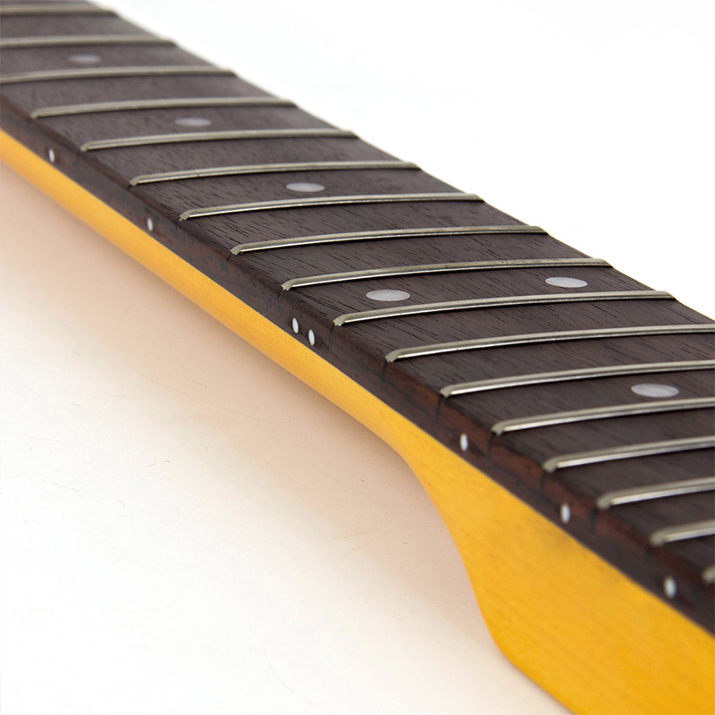 Kmise Electric Guitar Neck for Fender Tele Yellow Satin Canada Maple 22