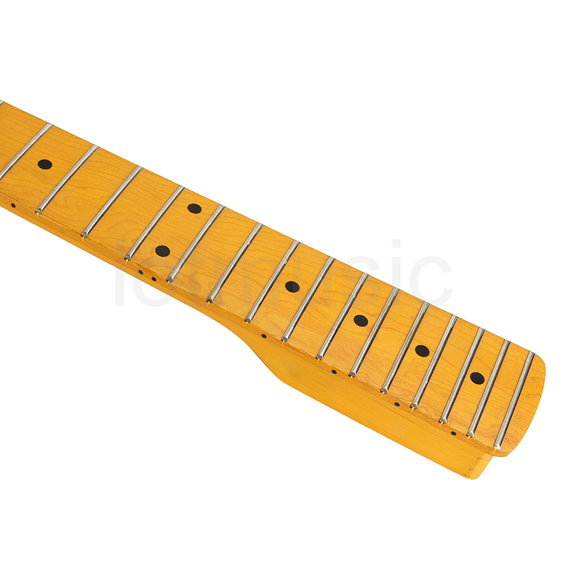 Kmise Electric Guitar Neck for Fender Tele Clear Satin Canada Maple 22