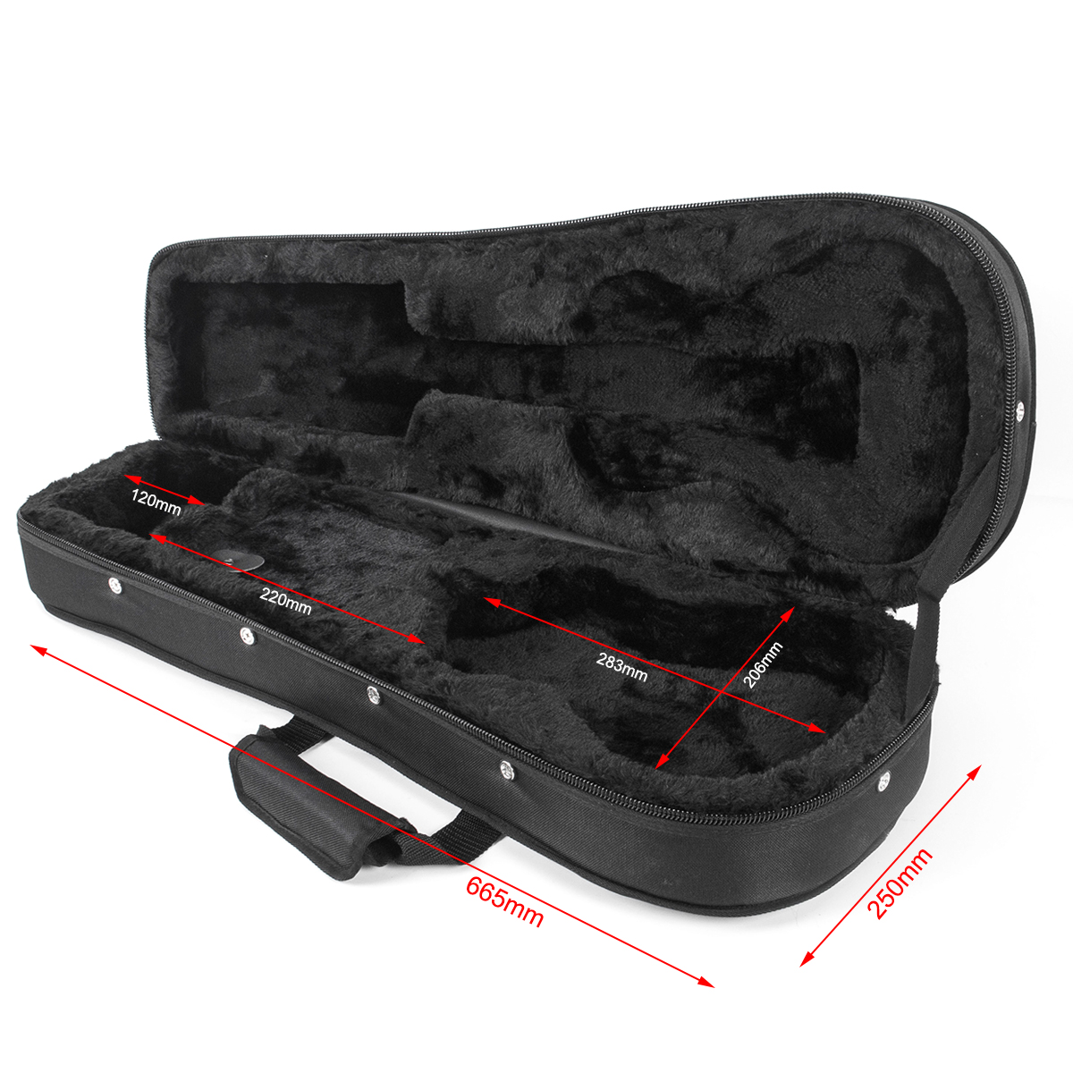 Horse Ukulele Carrying Case Concert Ukulele Case Hard Bag Black for