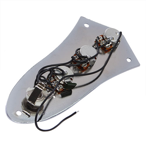 1pc 3 Bands Active Passive Preamp Jazz Bass Control Plate Assembly