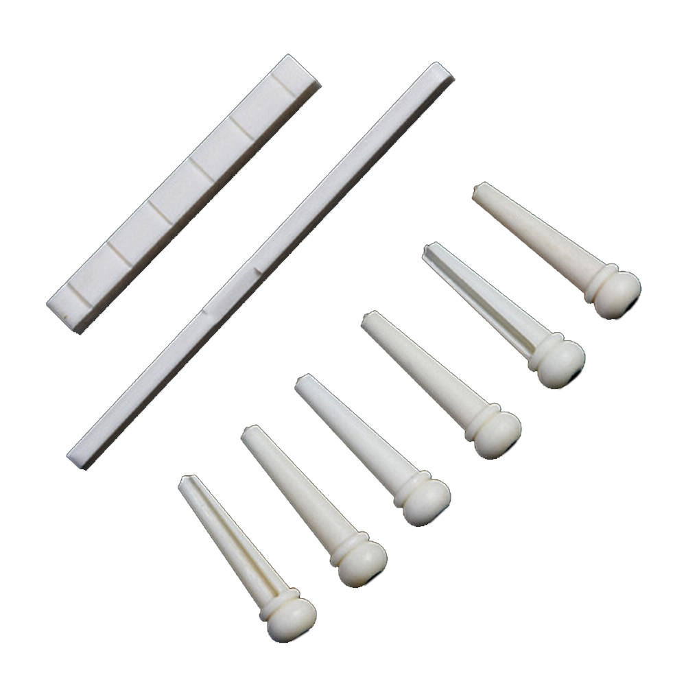 1set of Classical Guitar Bone Bridge Pins & Saddle & Nut High Quality