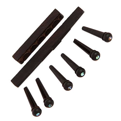 1set Classical Guitar Ebony Nut/ebony Saddle/ebony Pins High Quality