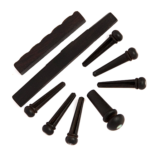 1set Classical Guitar Ebony Nut/saddle/pins/endpin Replacement High