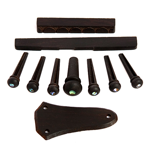 1set Classical Guitar Ebony Bridge Nut/saddle/pins/endpin Rosewood