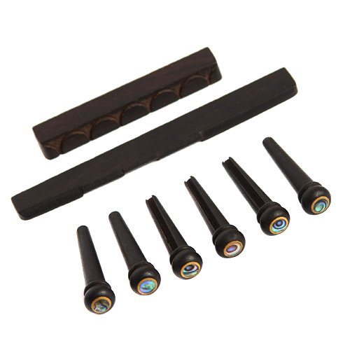 1set Classical Guitar Ebony Nut/ebony Saddle/ebony Pins High Quality