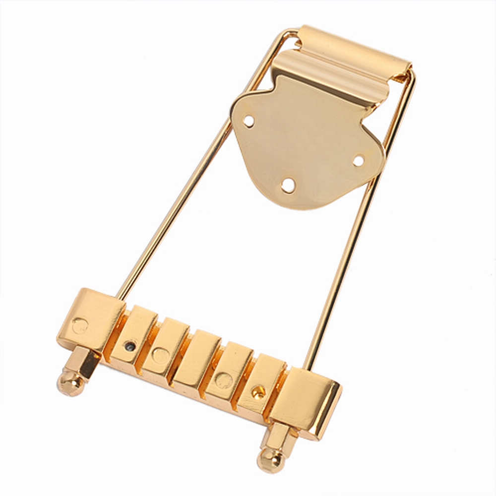 5pkg 6 String Bass Guitar Trapeze Tailpiece Bridge Gold High Quality_Musical Instrument_kmise