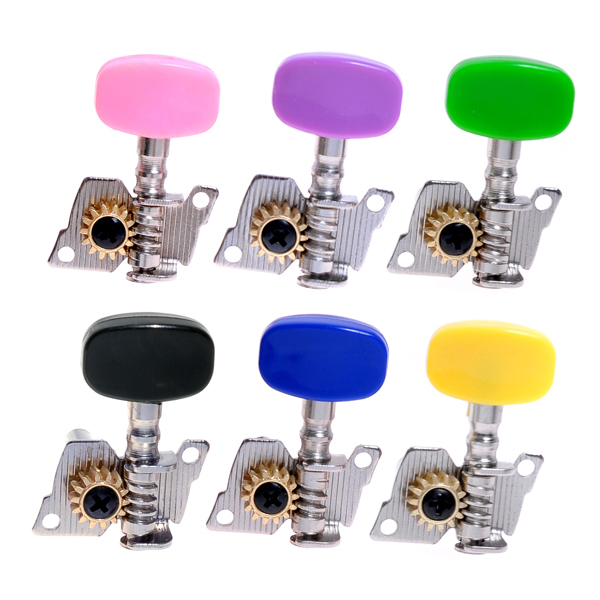 D DOLITY 6pcs High Quality Guitar Machine Heads Buttons White Tuning Peg Button Made of Plastic