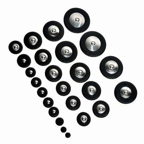 1set of 28 Pads Soprano Saxophone Pads Genuine Leather Black Complete for Sax..._Musical