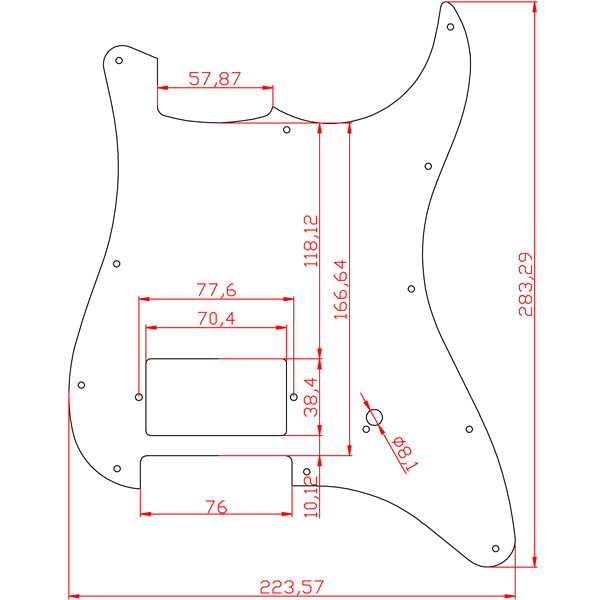 6 Stuck New 3ply Schwarz Prewired Pickguard St Fur E Gitarre