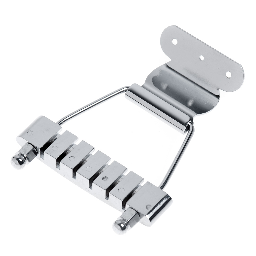 4pcs Chrome Short 6 String Tailpiece for Archtop Guitar Bass Trapeze