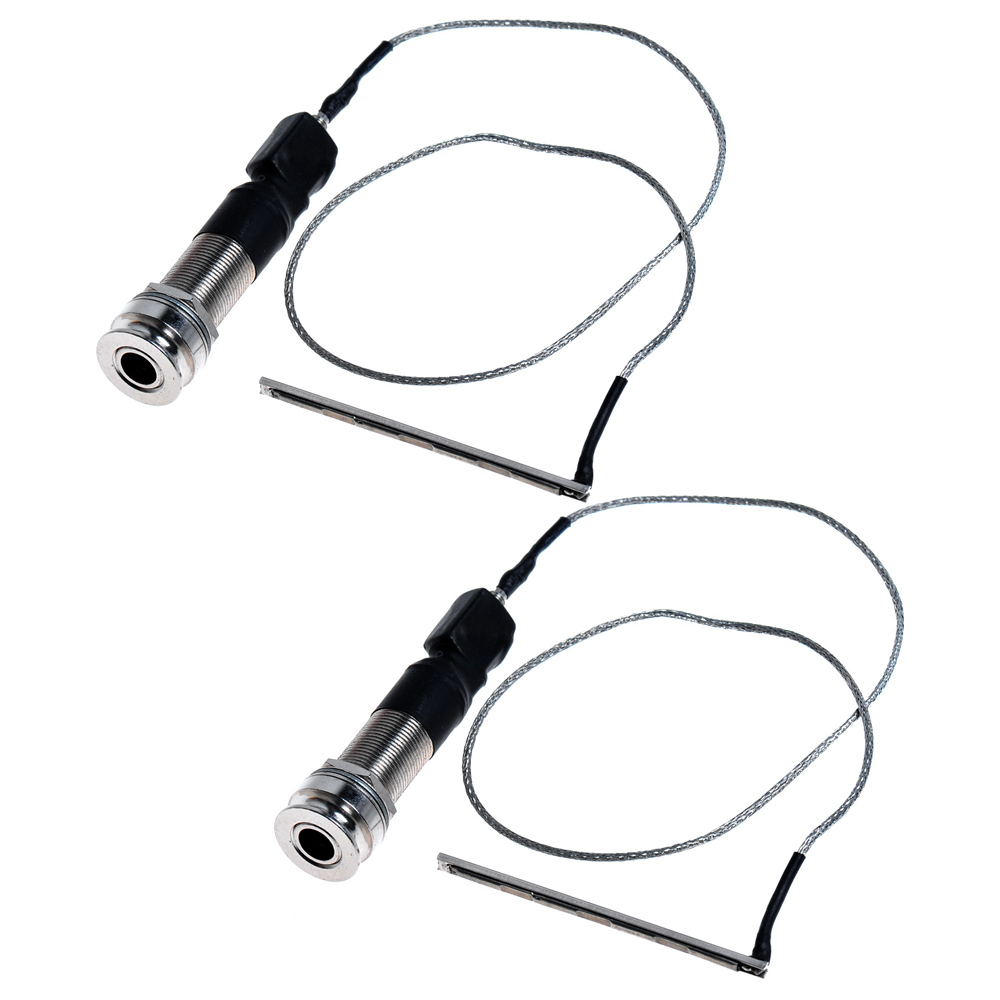 4sets 1/4" Stereo End Pin Jack Connection with Ukulele Piezo Pickup Under-sad.