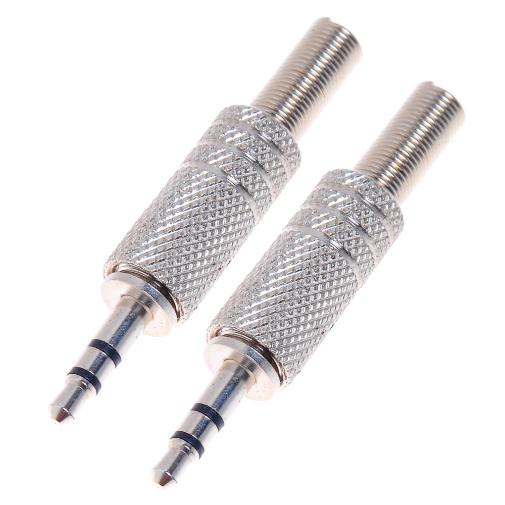 10pcs 3.5mm 1/8" Male Stereo 3 Pole Headphones Plug Convert Adapter