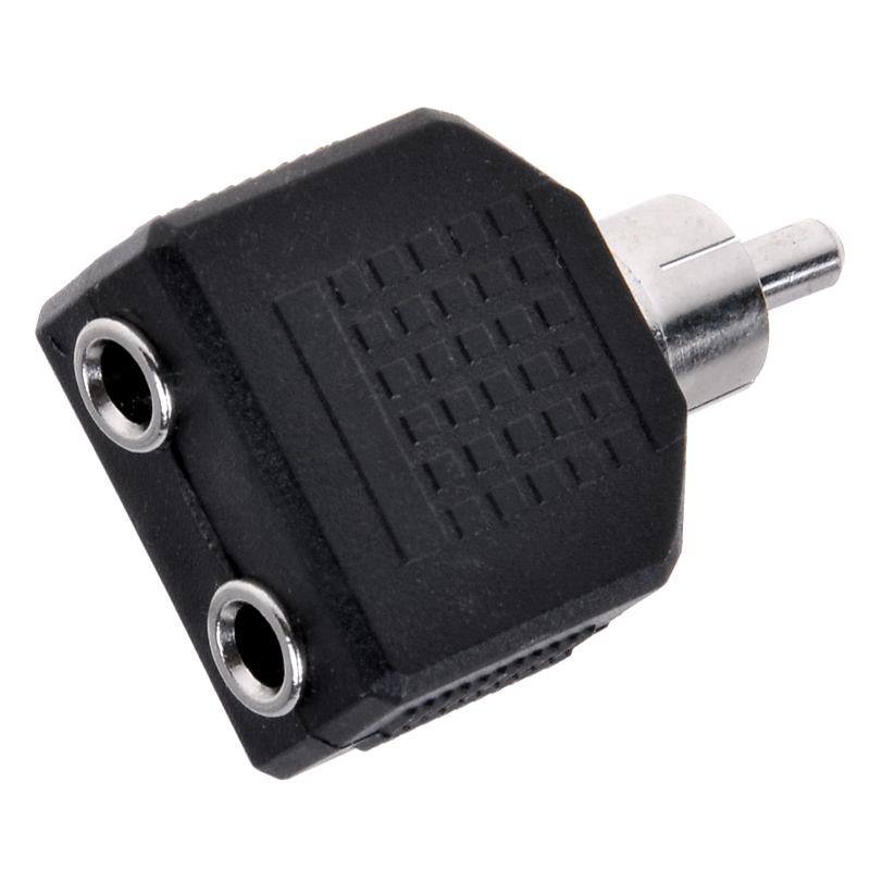 5 Pack Dual RCA Female Jacks to 3.5mm 1//8/" Stereo Male Y Splitter Audio Adapter