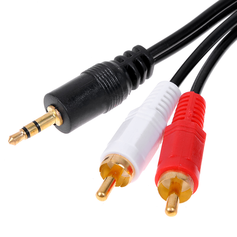 3,5 mm Klinke auf 2 Cinch- Stereo-Audio -Kabel-Adapter Y-Splitter (4 -Pack )_kmise -