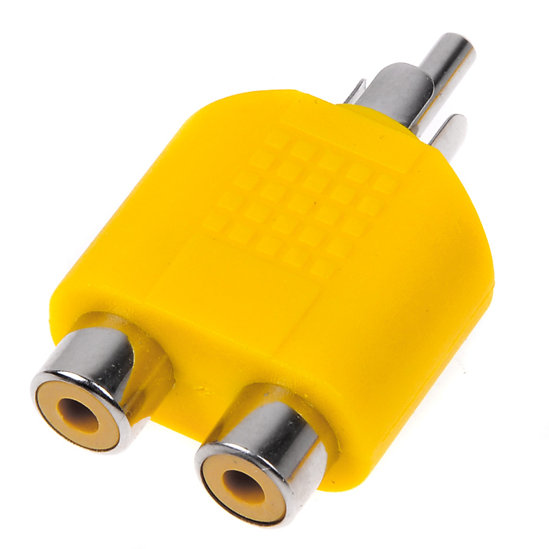10PCS RCA Y-Splitter AV Audio Video -Stecker-Konverter 1 - Stecker auf 2- weiblichen Kabel-Adapter Instrument_kmise - miaoyin