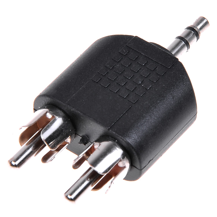 3.5mm Dual Female Male Jack Splitter Audio One Point Two Adapter Converter Plug