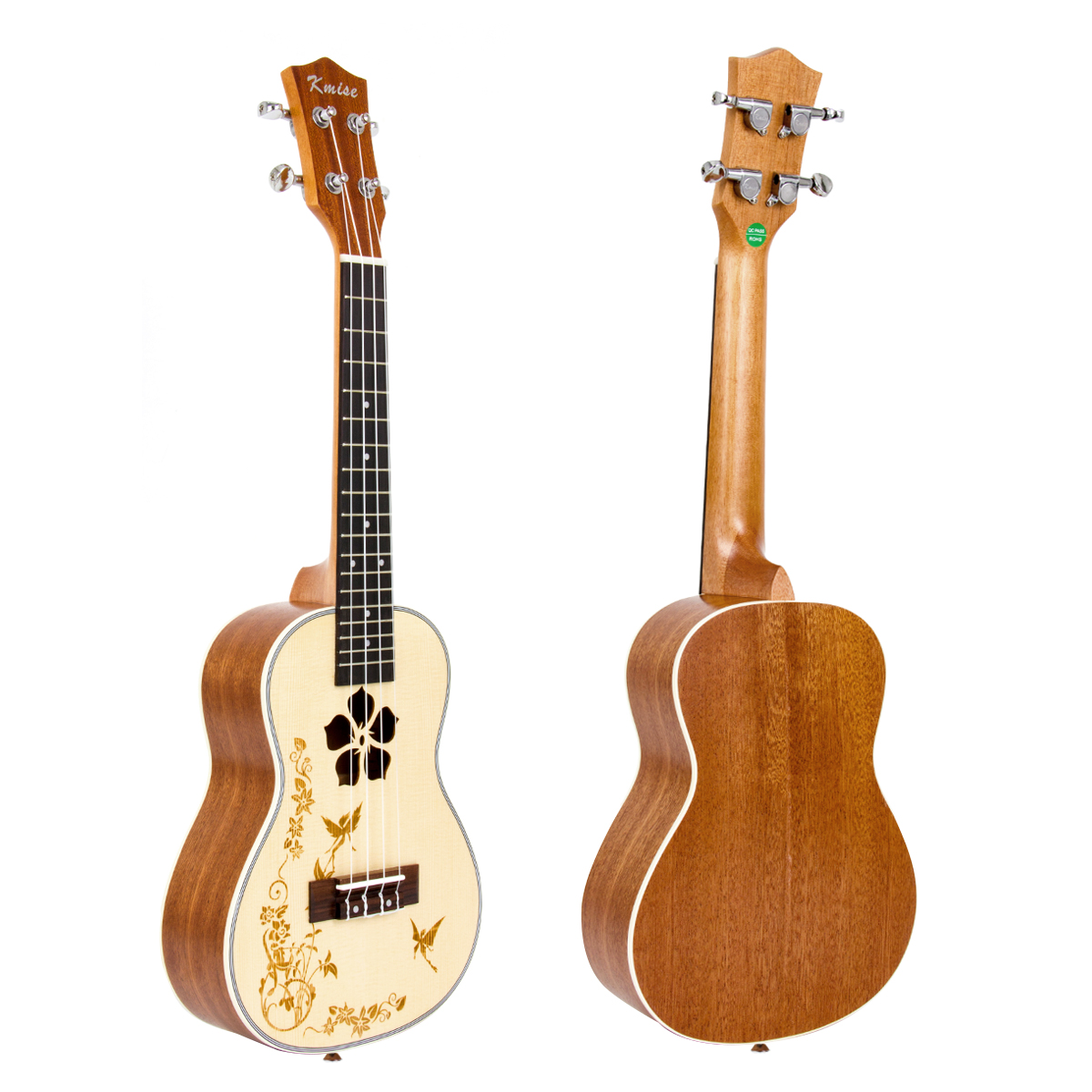 Kmise Concert Ukulele 23 inch 18 Frets Solid Spr...