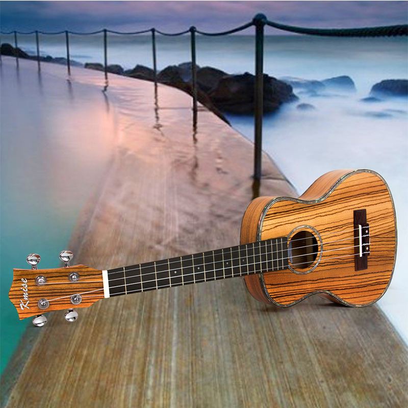 Kmise Matt ukulele tenore in mogano massiccio 66 cm Hawaii chitarra ponte in palissandro con corde Aquila Ukulele-A6 