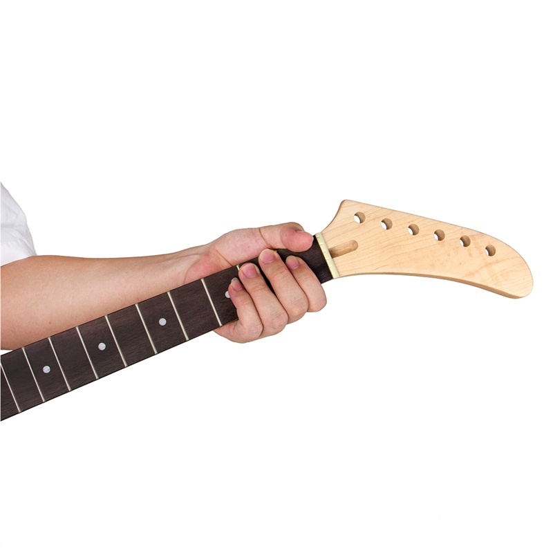 Kmise Banana Electric Guitar Neck For Gibson Fender Clear Satin Canada Maple 22 Frets Bolt On 10mm Tuner Hole For Gibson Guitar Neck Kmise Miaoyin