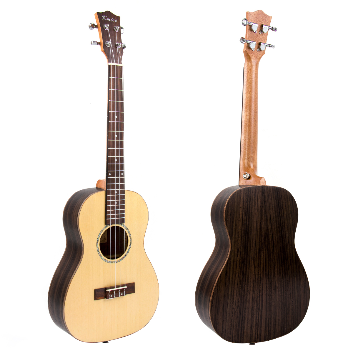 Kmise Baritone Ukulele Solid Spruce 30 inch Bone...