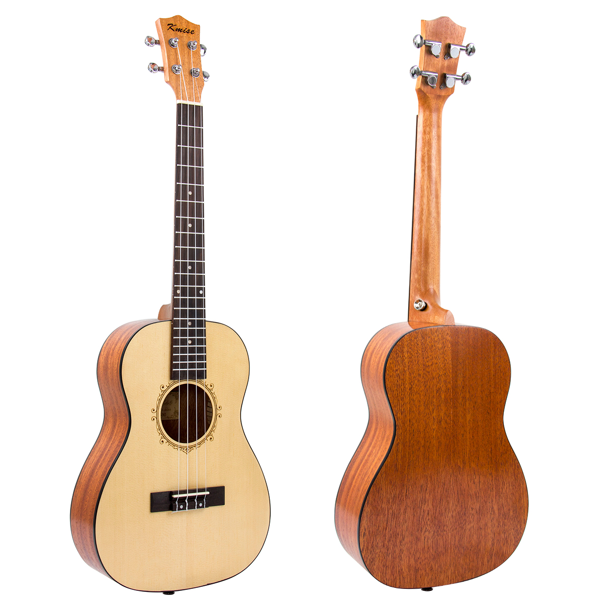 Kmise Baritone Ukulele Solid Spruce 30 inch Dual...