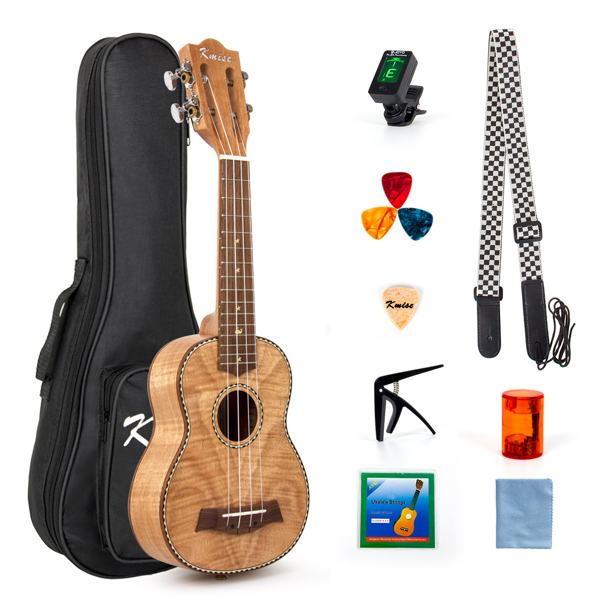 Ukulele 21 Inch Soprano Ukelele For Beginner Kit...