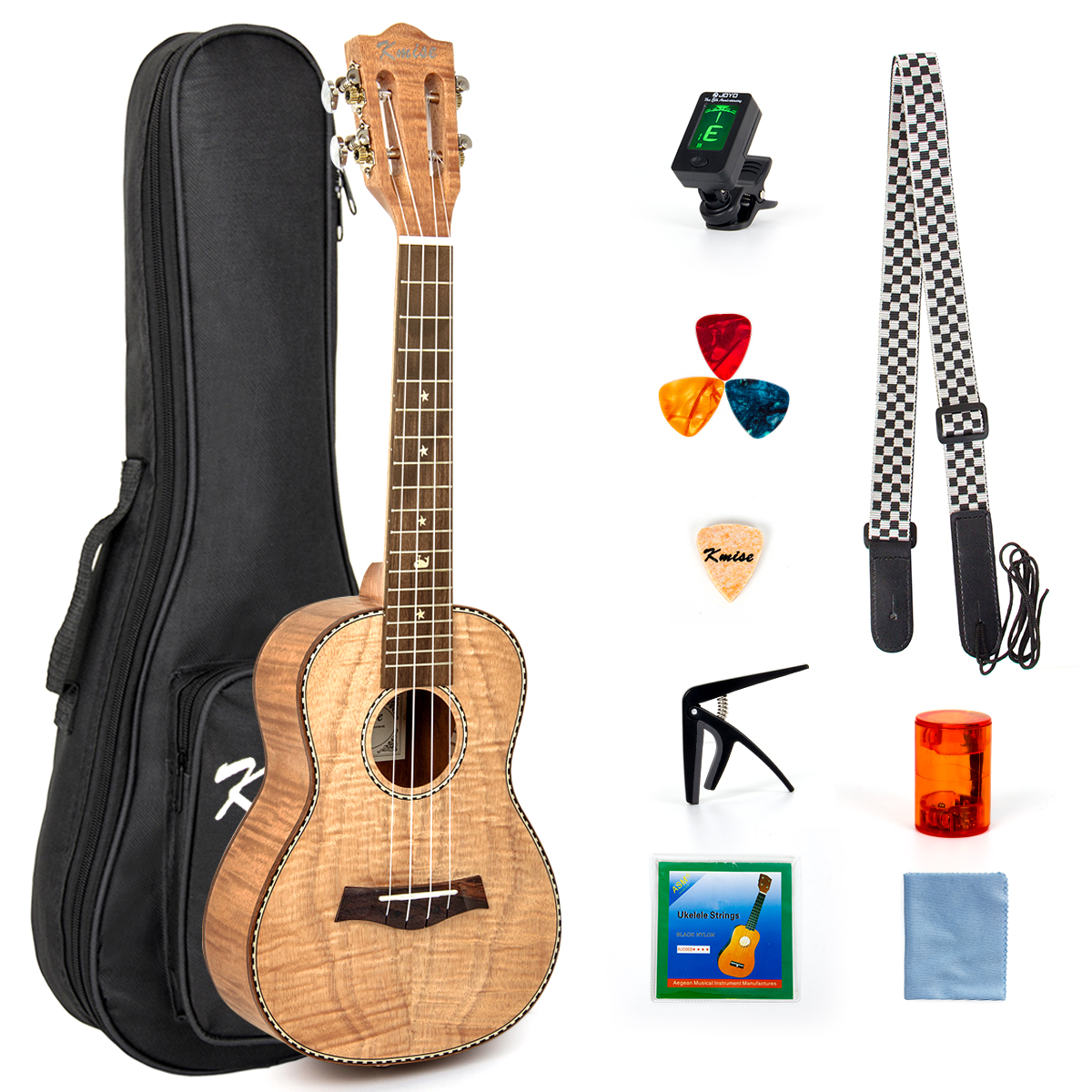 Kmise Tiger Flame Classical Concert Ukulele Star...